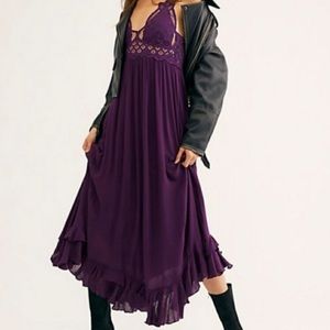 Free People Adella Maxi Dress in Plum